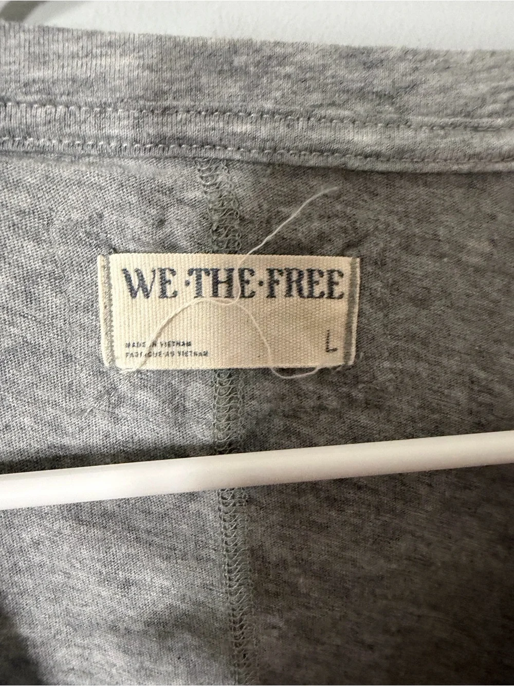 Free People Oversized Grey Shirt - Picture 2 of 3